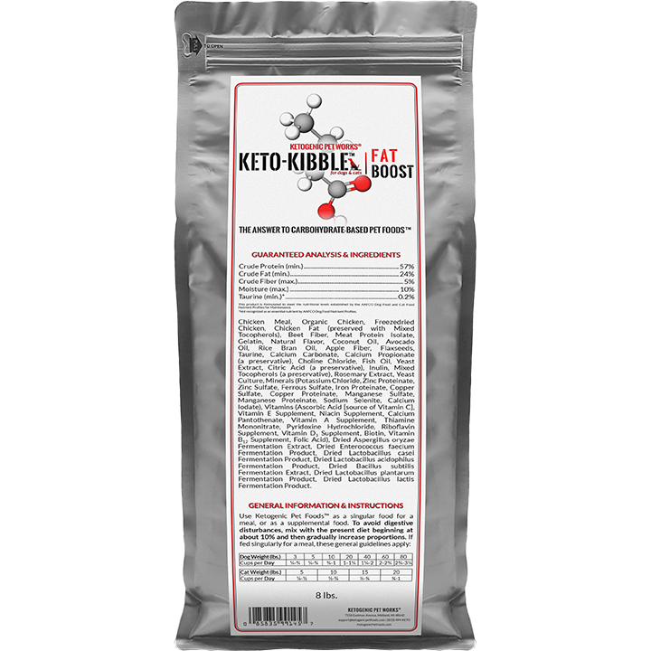 Ketogenic Pet Foods Keto-Kibble Fat Boost Dry Food